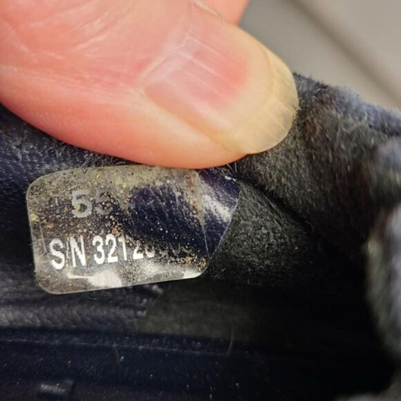 Tory Burch Navy Suede Reva Flats with Logo size 8 - Picture 8 of 12